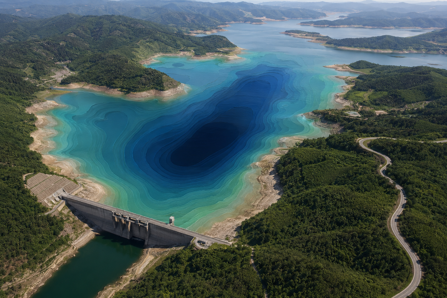 Tersus MVP B1 application visual for Reservoir Capacity & Sedimentation Survey