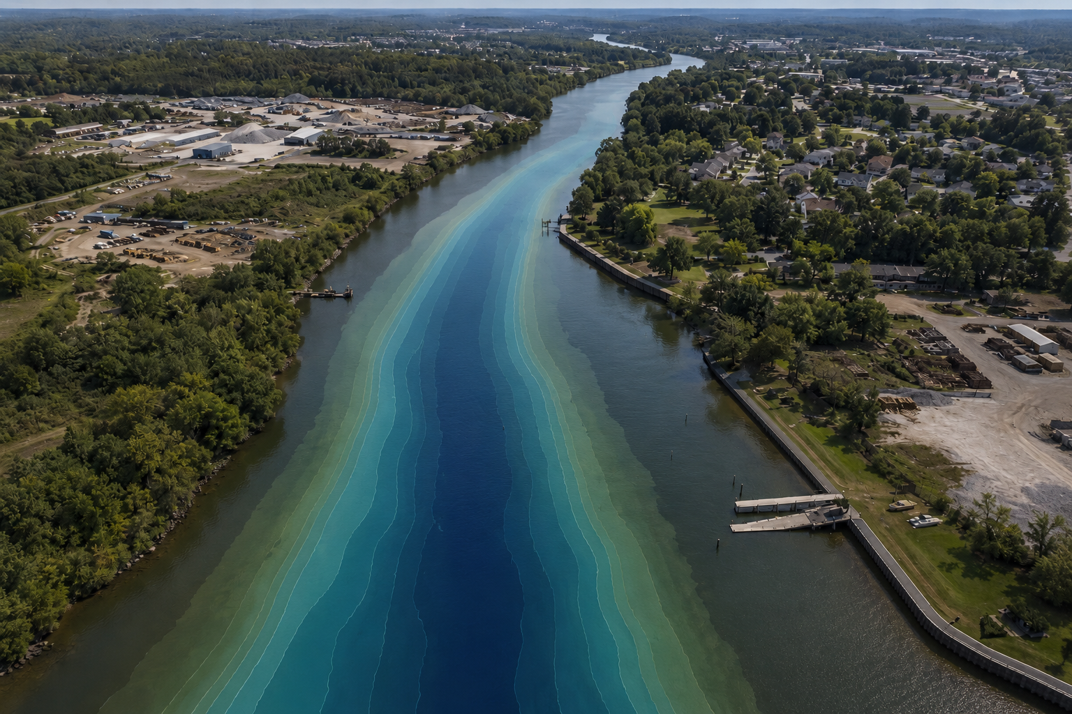 Tersus MVP B1 application visual for Inland Waterway & Channel Survey
