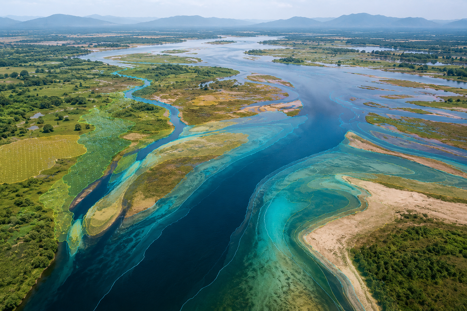 Tersus MVP B1 application visual for Hydrological & Water Resource Mapping