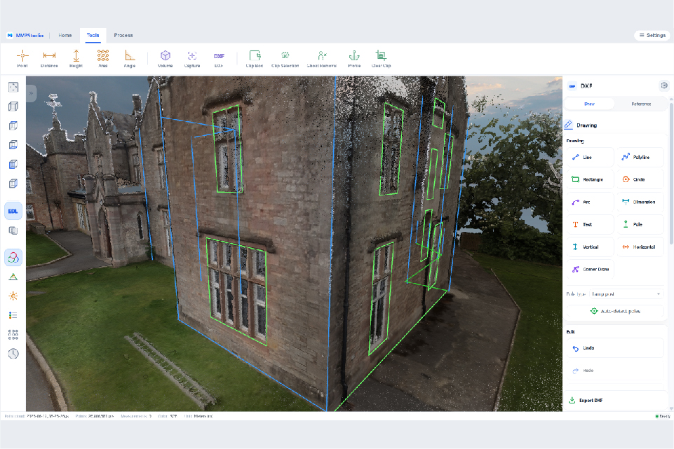 Tersus MVP S1 application visual for CAD & Floor Plan