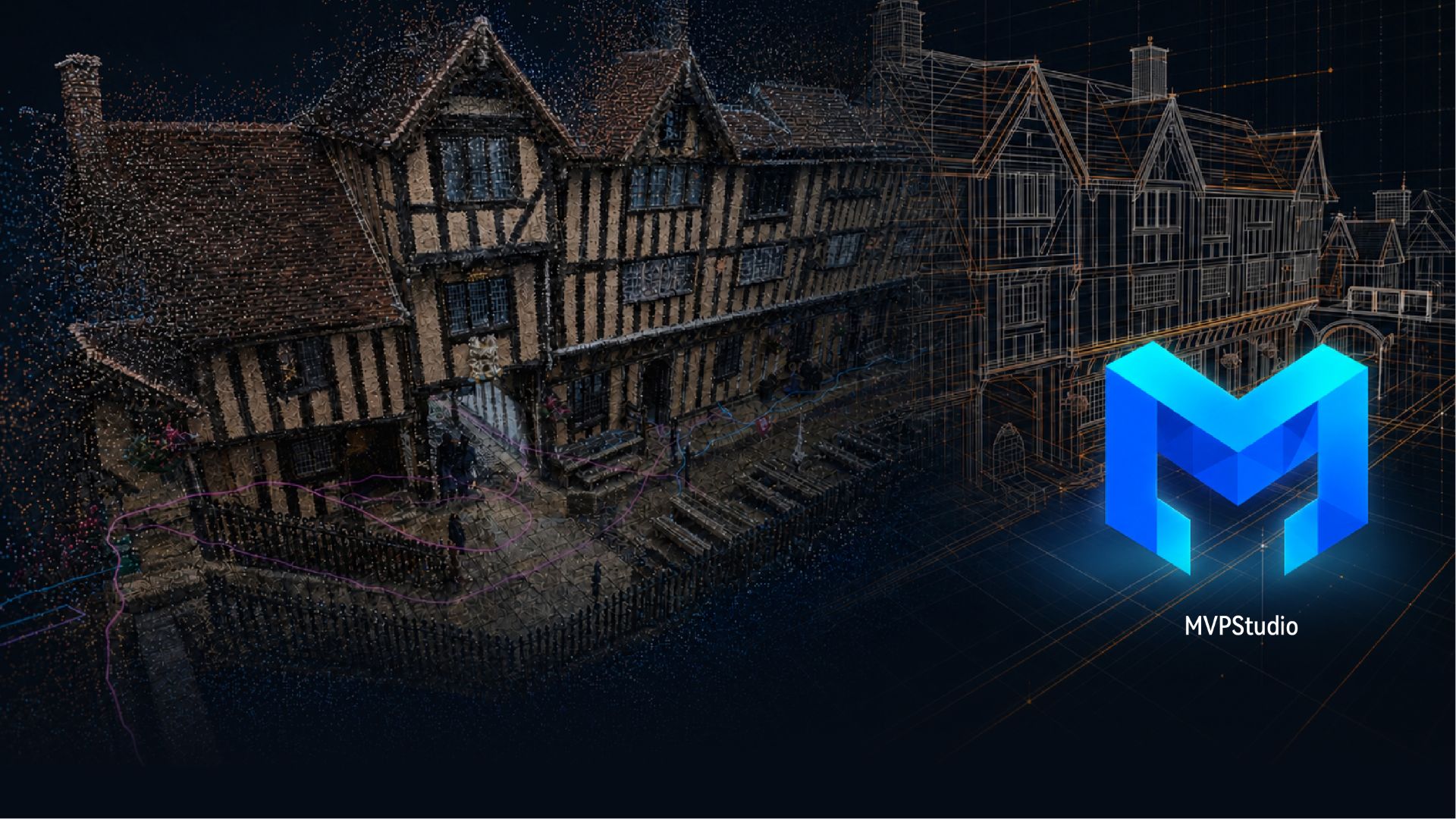 MVPStudio point cloud processing software displayed on a desktop workstation